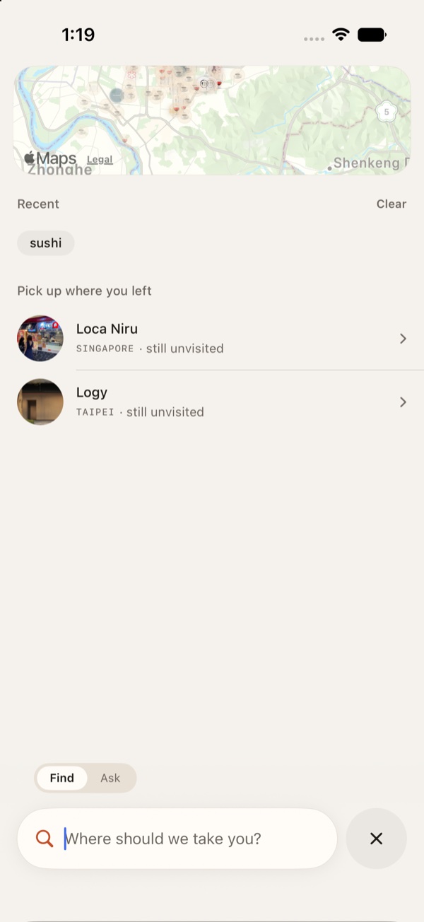 Urban Manual for iOS — Search